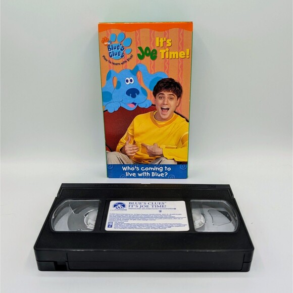 RARE! OOP VHS Blue's Clues It's Joe Time Steve Goes to College Big Book About Us - Picture 1 of 4